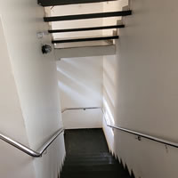 Corrimão de inox para rampa acessível